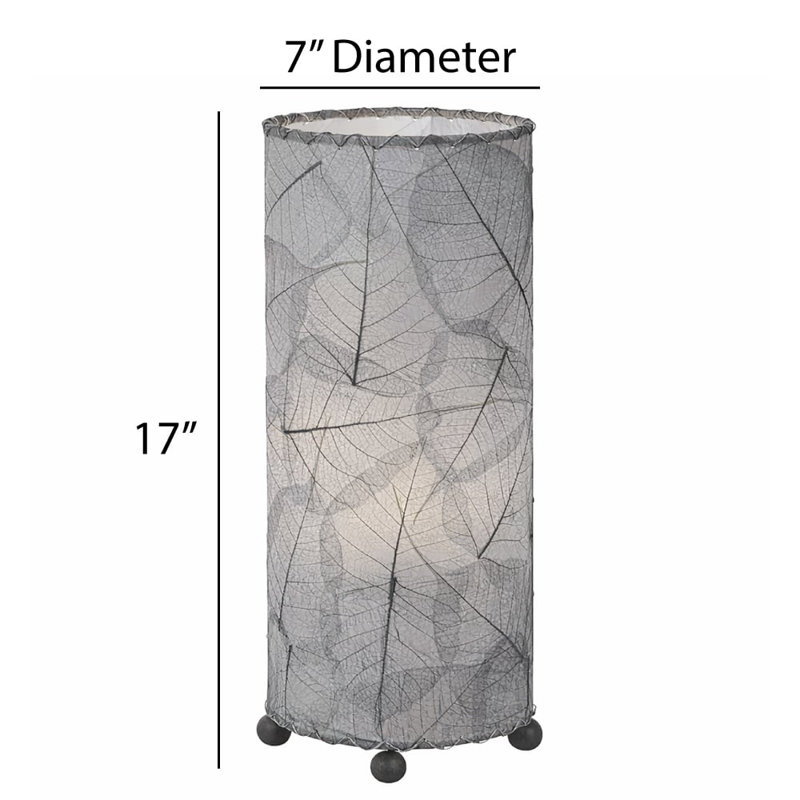 Lampe de table noire 16,5 po Quintan, Grey