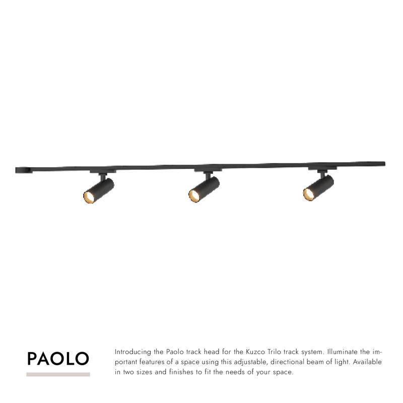 Paolo 81-in Gold dimmable LED Trilo Ceiling Kit, Brushed Gold