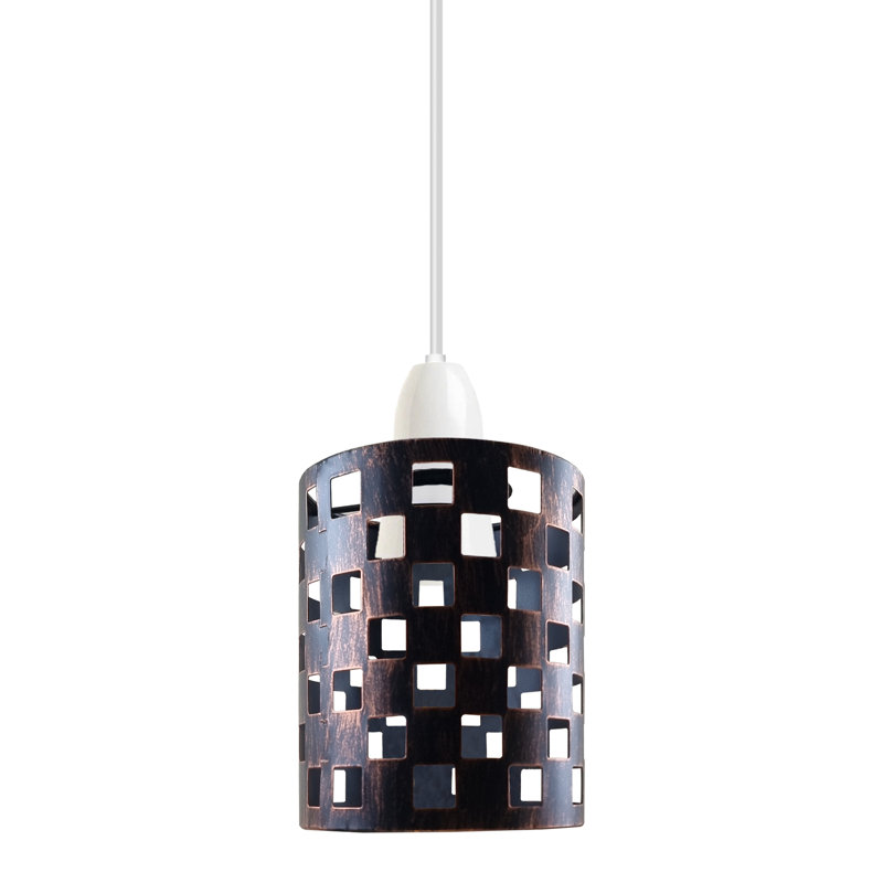 Anjelicia 13.5cm H Metal Drum Lamp Shade ( Screw On ), Brushed Copper