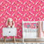 Papier peint adhésif autocollant Graceful Cranes Peony