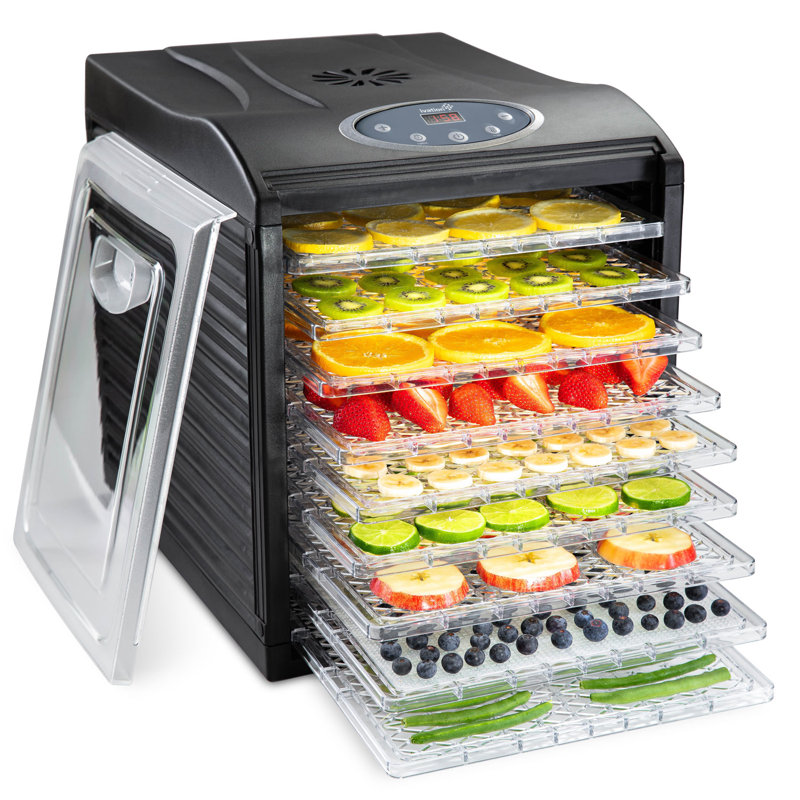 Ivation 9-Tray Black Digital Food Dehydrator with Adjustable Thermostat