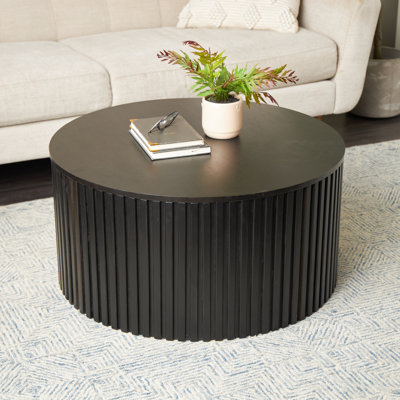 Table basse de salon côtelée en bois Cole and Grey