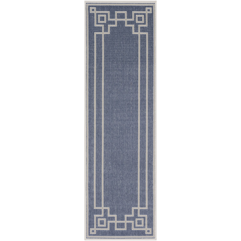 Amherst Geometric Power Loomed Indoor Outdoor Area Rug, Runner 2'3" x 11'9"