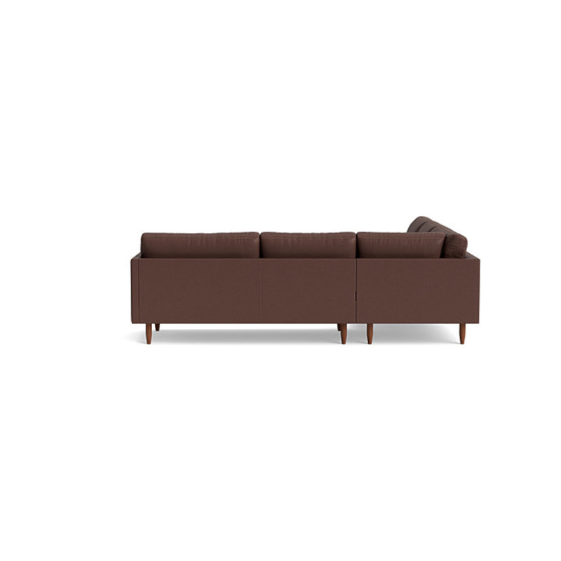 Skinny Fat Sectional, Left Hand Facing, Leather - Deep Blue