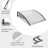 39.8'' W x 9.84'' D Polycarbonate Cover Convex Window Awning-43604542