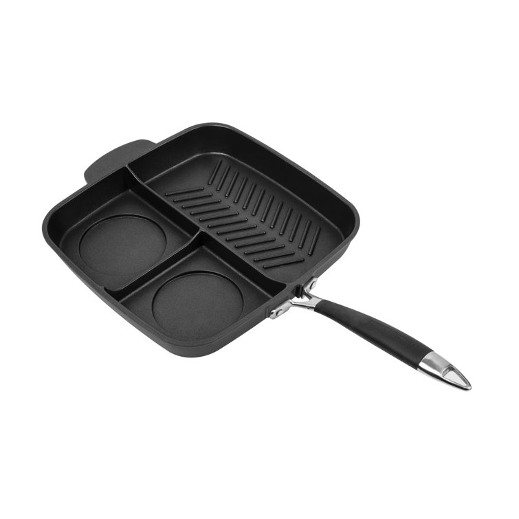 Non-Stick Multi-Egg Pan for Frying Eggs and Burgers - Aluminum Coated  Pancake Pan for Multi-Purpose Breakfast Cooking