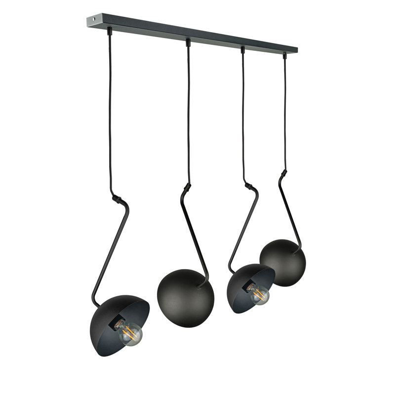 Cassander - Light Pendant, 4, 45cm H x 96cm W x 96cm D, Black