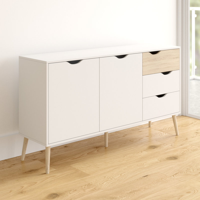 Havana Sideboard, White/Oak