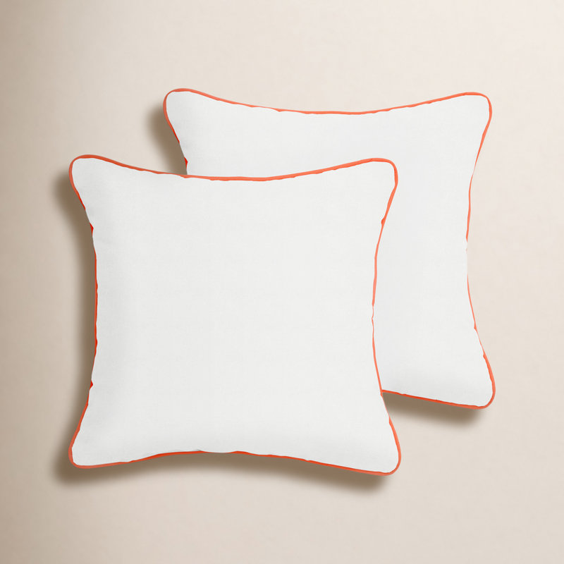 Coussin extérieur Adel Sunbrella, Blanc uni, L 16 po x P 16 po