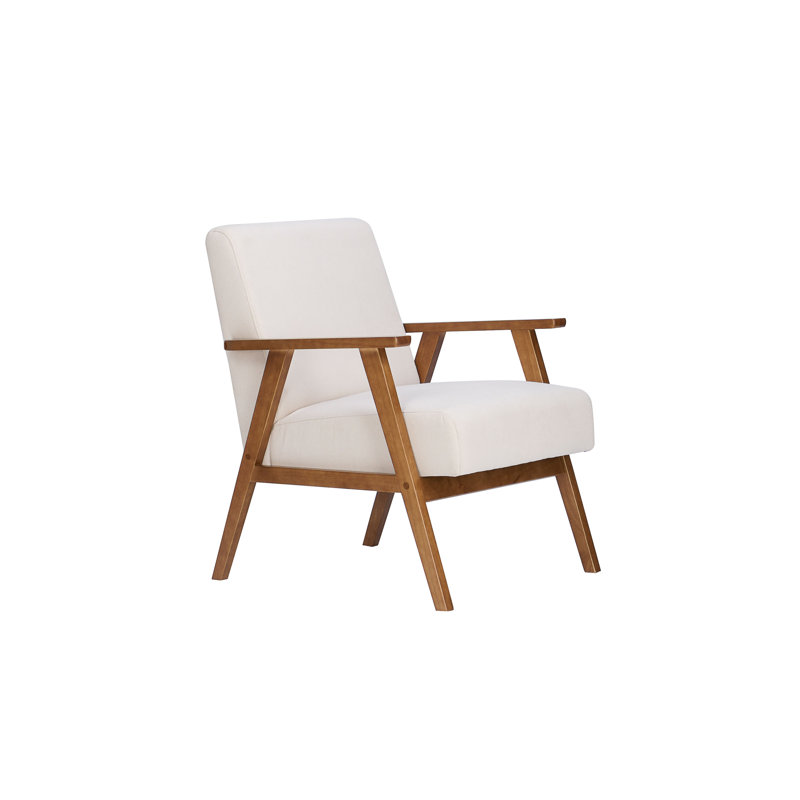 Springview Upholstered Armchair, Cream,  Light Oak