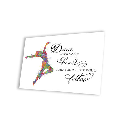 " Lyrical Dance Quote Heart Follow " by Genefy Art