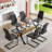 7-Piece Glass Top Dining Table Sets-1181495233-1181495239