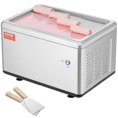 VEVOR Fried Ice Cream Roll Machine, 19.3" x 14.9" Stir-Fried Ice Cream Pan