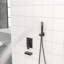 Douche de plafond avec douchette de baignoire et douchette à main carrée 12 po, finition bronze huilé, valve de pluie 12 po, débit d'eau réglable Oui