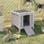 Petite cage en bois pour petit lapin / lapin / cochon d'Inde, toit ouvert et imperméable, gris-599611204