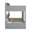 Lit superposé avec lit gigogne et tablettes de rangement intégrées, lit superposé en bois peu encombrant-69293837-69293839