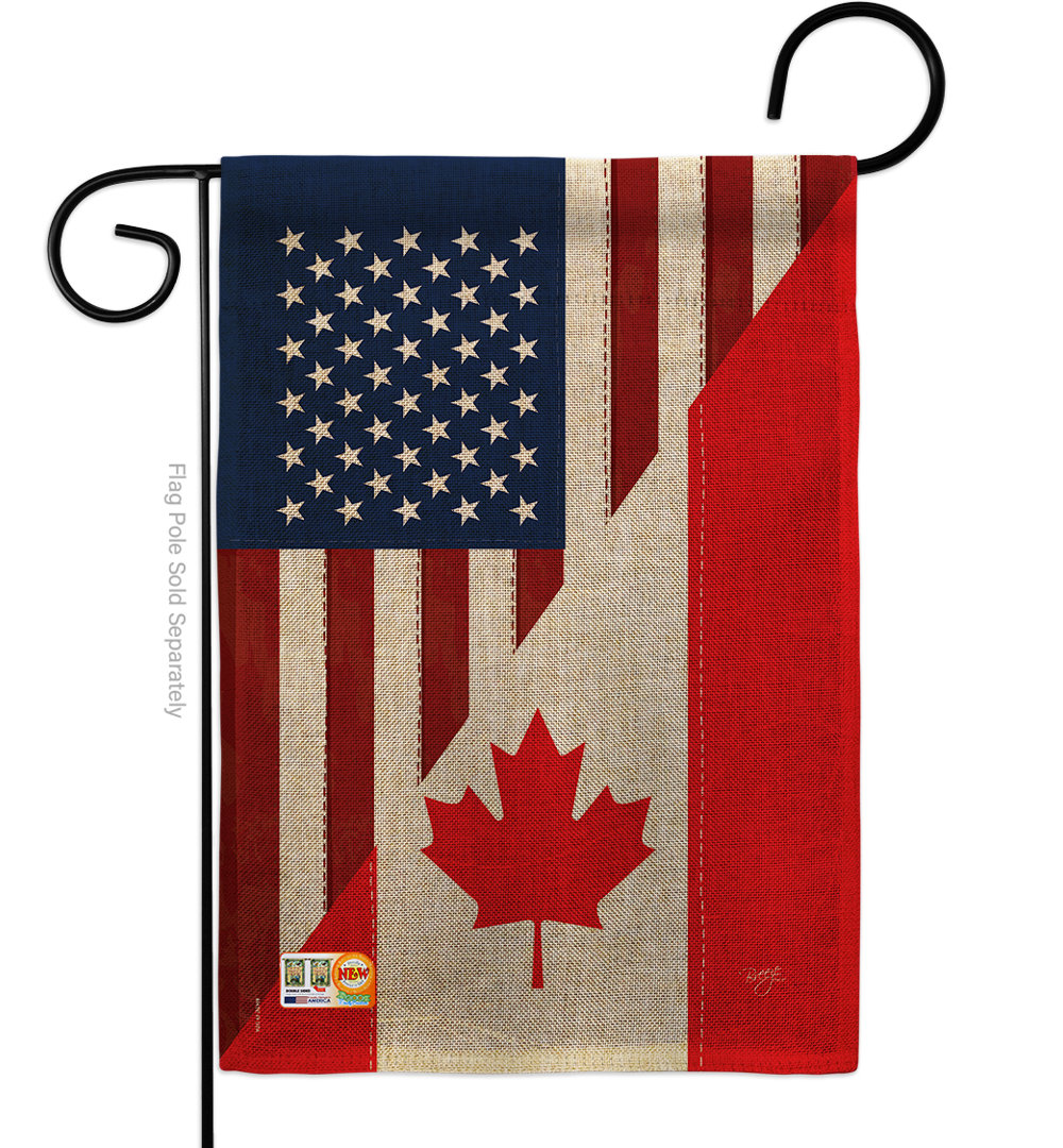 Double Sided 18.5'' H x 13'' W Burlap Flag Set Trinx