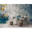 Murale texture abstraite sarcelle et or-719037023