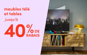 meubles télé et tables en solde