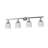 Bell - 4 Light 42" Bath Vanity Light - Polished Nickel Finish - Light Smoke Shade-29567062-31271170