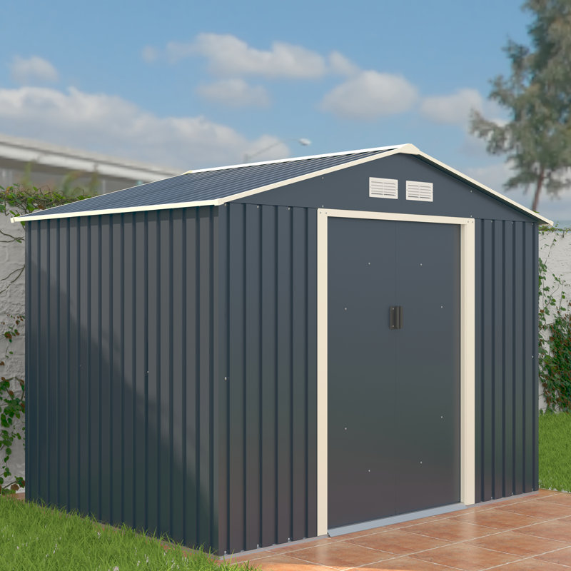 Danae 8 ft. 6 in. W x 5 ft. 11 in. D Metal Garage Shed