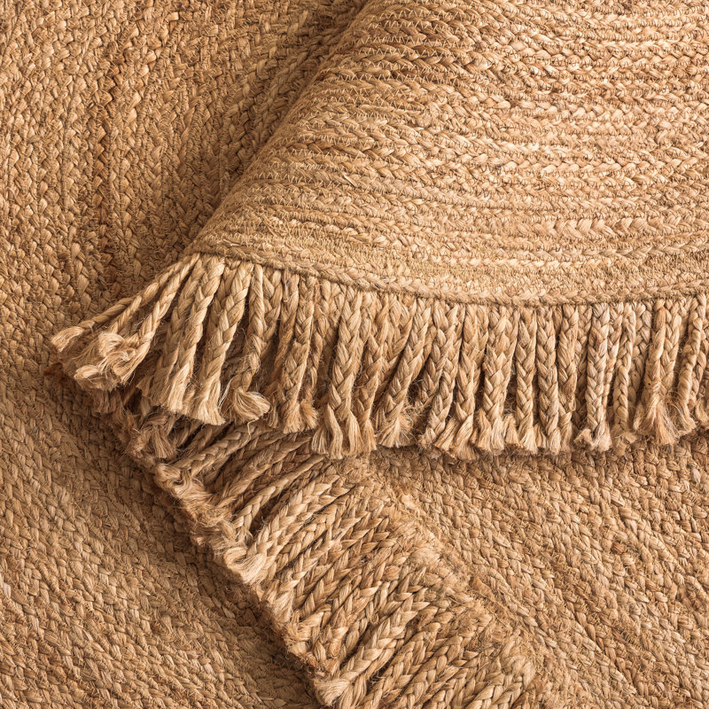 Tapis en jute fait à la main Galey, Ovale 4 pi x 6 pi