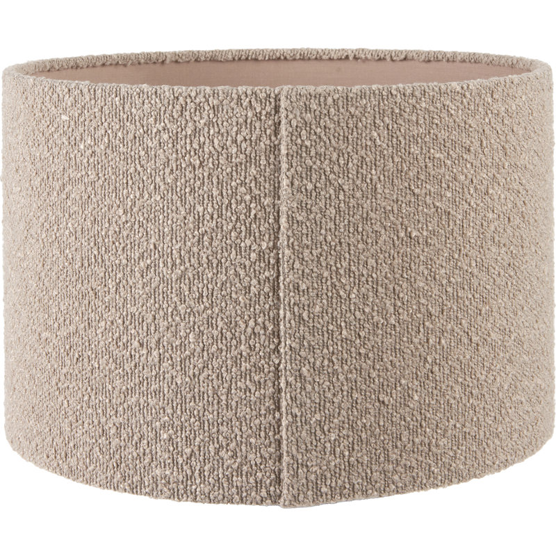 Drum Boucle Lamp Shade, Taupe, 32cm H x 50cm W x 50cm D