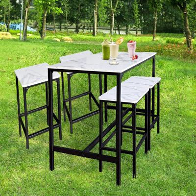Majic 4 - Person Counter Height Dining Set by 17 Stories