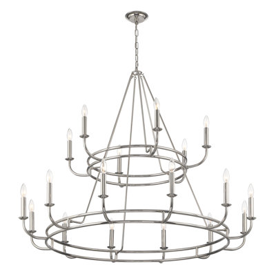 Marqua 18 - Light Wagon Wheel Chandelier