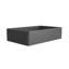 Lavabo de salle de bain rectangulaire en béton gris foncé 19,66 pouces, finition unique, facile à nettoyer, lavabo moderne à surface mate 19,66 po pour salle de bain, esthétique naturelle, température