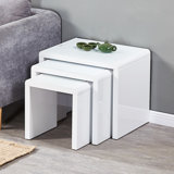 Beula Sled 3- Piece Nest Of Tables With Smooth Top For Living Room