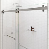 Polaris 60 in. x 78 in. Fully Frameless Sliding Bypass Shower Door