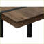 Table basse industrielle en similicuir brun avec pieds en métal noir Rangement supplémentaire-1871774354