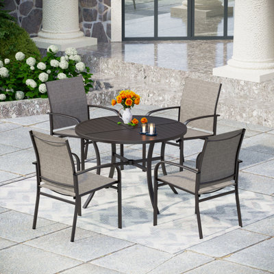 Alyah Round 5 - Piece 4 - Person 106.7Cm Outdoor Table Set