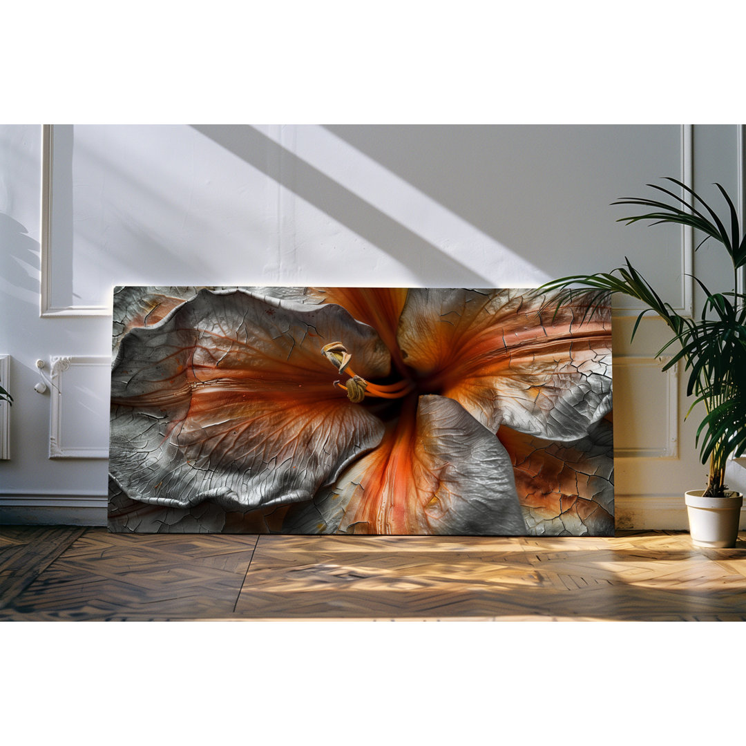 Wandbild 120x60cm Nahaufnahme Blume Blüte Kunstvoll Dekorativ