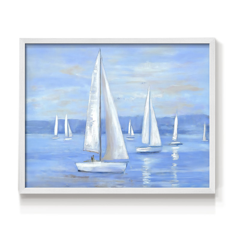 Nautical Series-XXVII - Reproduction encadrée - Restickable, H 11 po x l 14 po, Blanc
