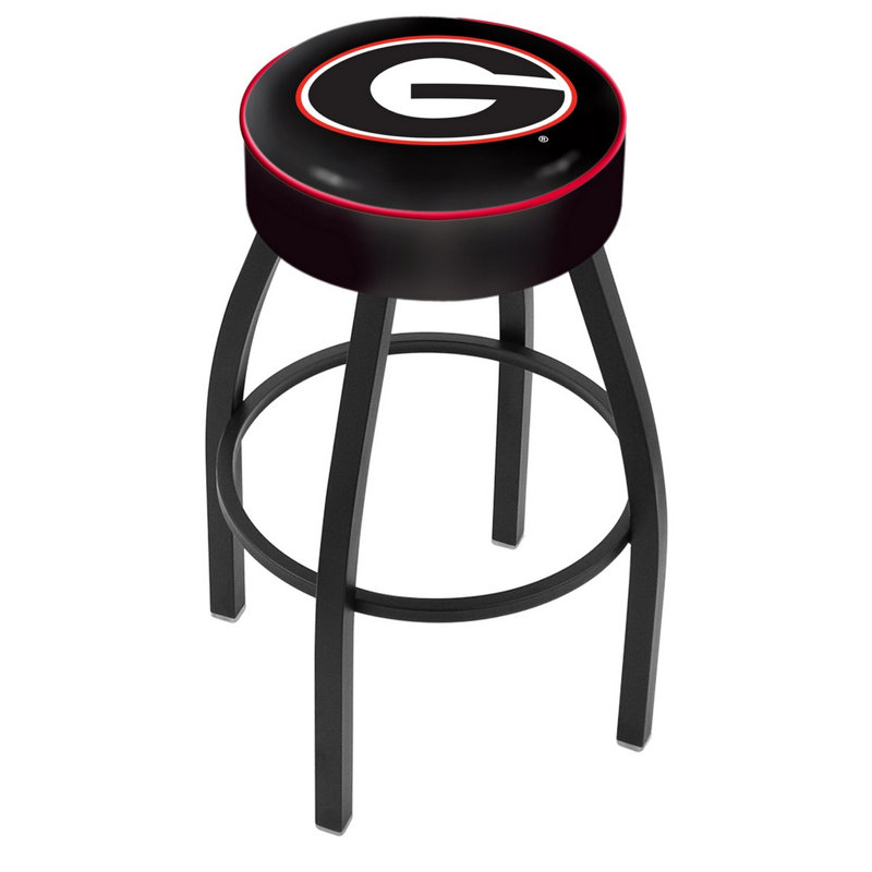 NCAA Bar & Counter Stool, Georgia, Black, Bar Stool (30" Seat Height)