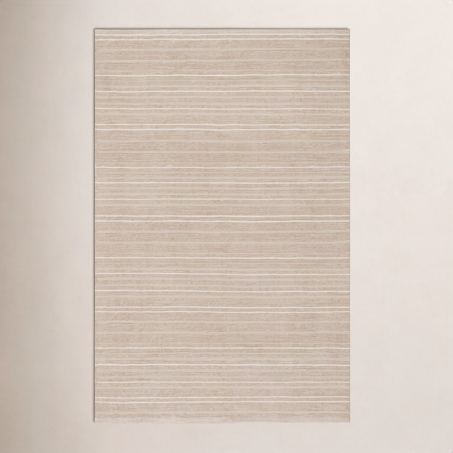 Khaki Striped Flatweave Outdoor Rug, Rectangle 9'6" x 13'6"
