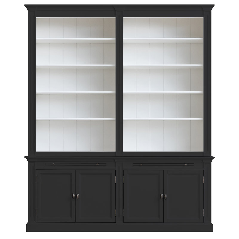 Bowland 240cm H x 200cm W Library Bookcase, Black