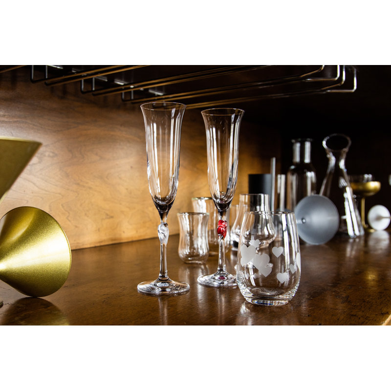 Stölzle Lausitz L'Amour Satin Champagne Flute 6 oz, Crystal