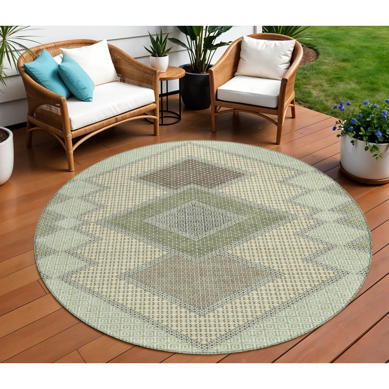 Tapis d'intérieur rond 8 po