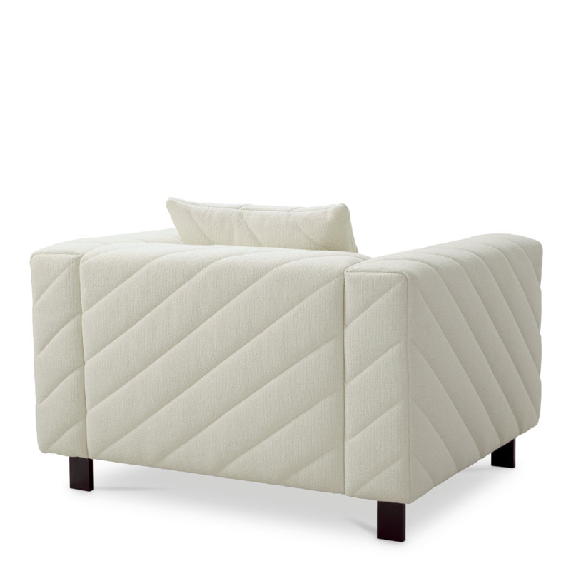 Avellino Club Chair, Reve Cream Polyester Blend