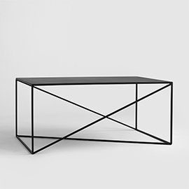 Quiana Frame Coffee Table, H45 x L100 x W60cm, Black