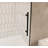 Frameless Shower Door, 1/4 "(6 Mm) Clear Tempered Glass, Explosion Proof Film, Stainless Steel Handle-114207949