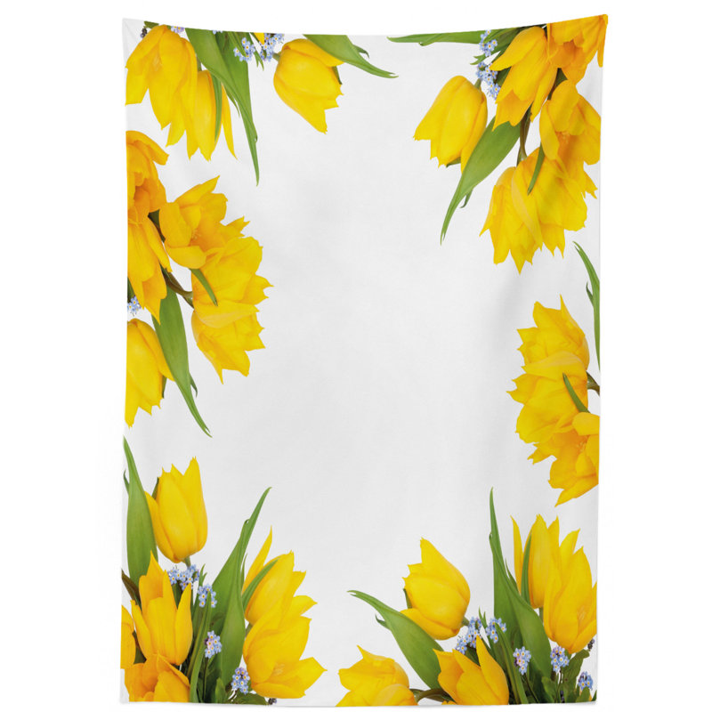 Abstract Frame Tulip Tablecloth, 52" W x 70" L