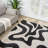 Abani Rugs TER200A Beige Black Swirl Modern Area Rug-773274781