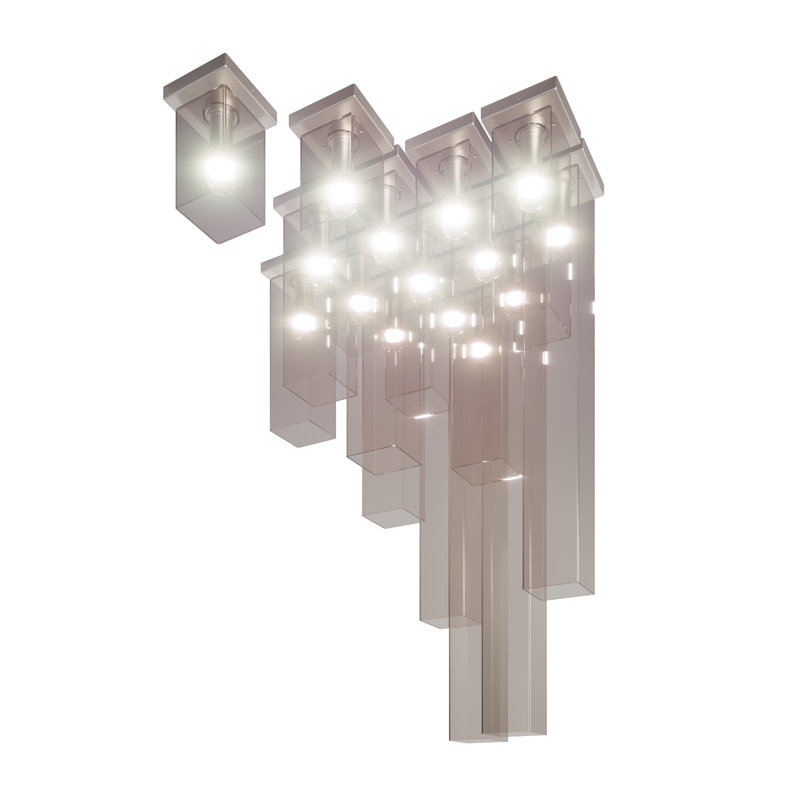 Tubes 15 - Light Flush Mount, Smoky