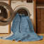 Tapis bleu uni lavable à la machine-1678284289