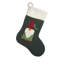 Hand Felted Wool Christmas Stocking - Gnome on Green