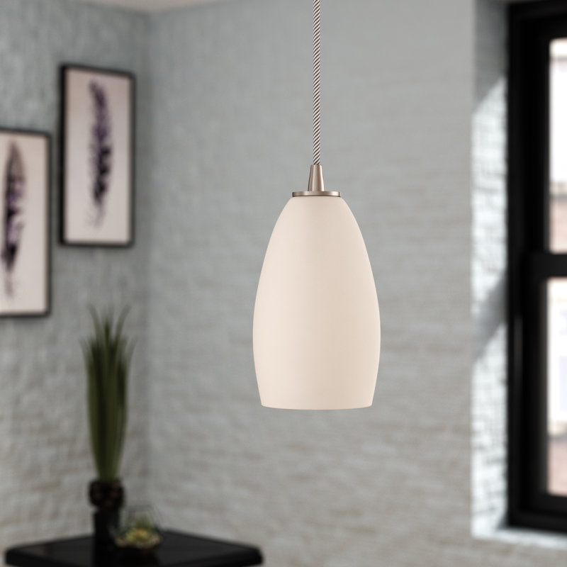 Luminaire suspendu 1 cloche pour une cloche Carballo, Opale, Bronze huilé